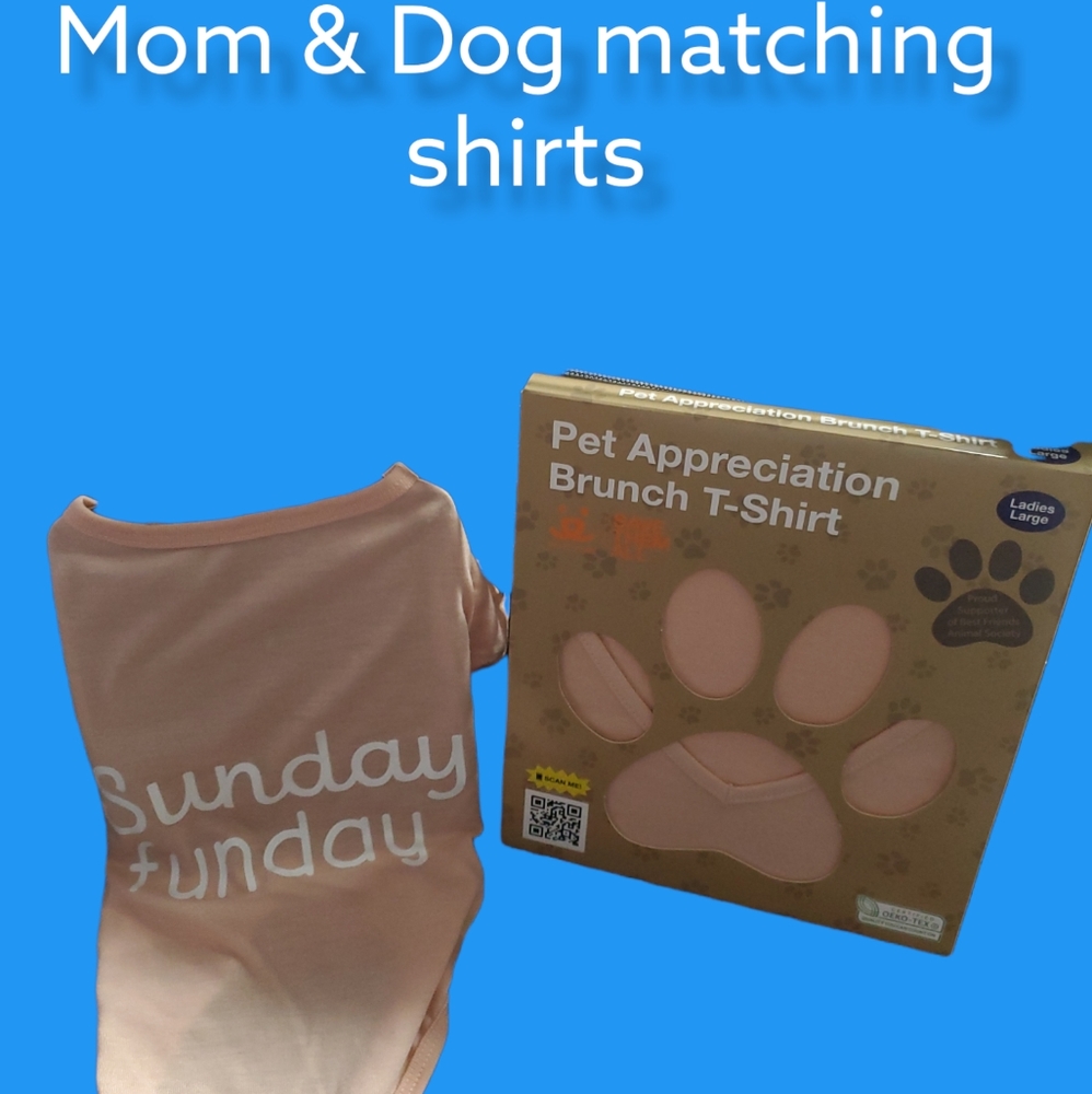 Sunday Funday Mom and Dog matching T-shirt Set